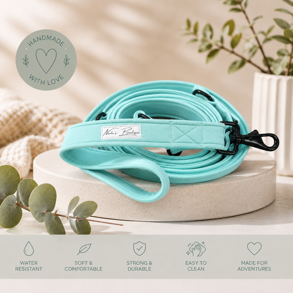Soft Scuba Waterproof Hands-Free Dog Lead | Adjustable Waist & Crossbody Lead | 3m Multi-Use Dog Lead