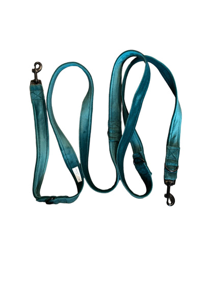 Luxury Velvet Hands-Free Dog Leash - Forrest Green