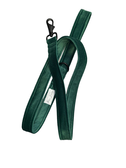 Luxury Green Velvet Dog Lead