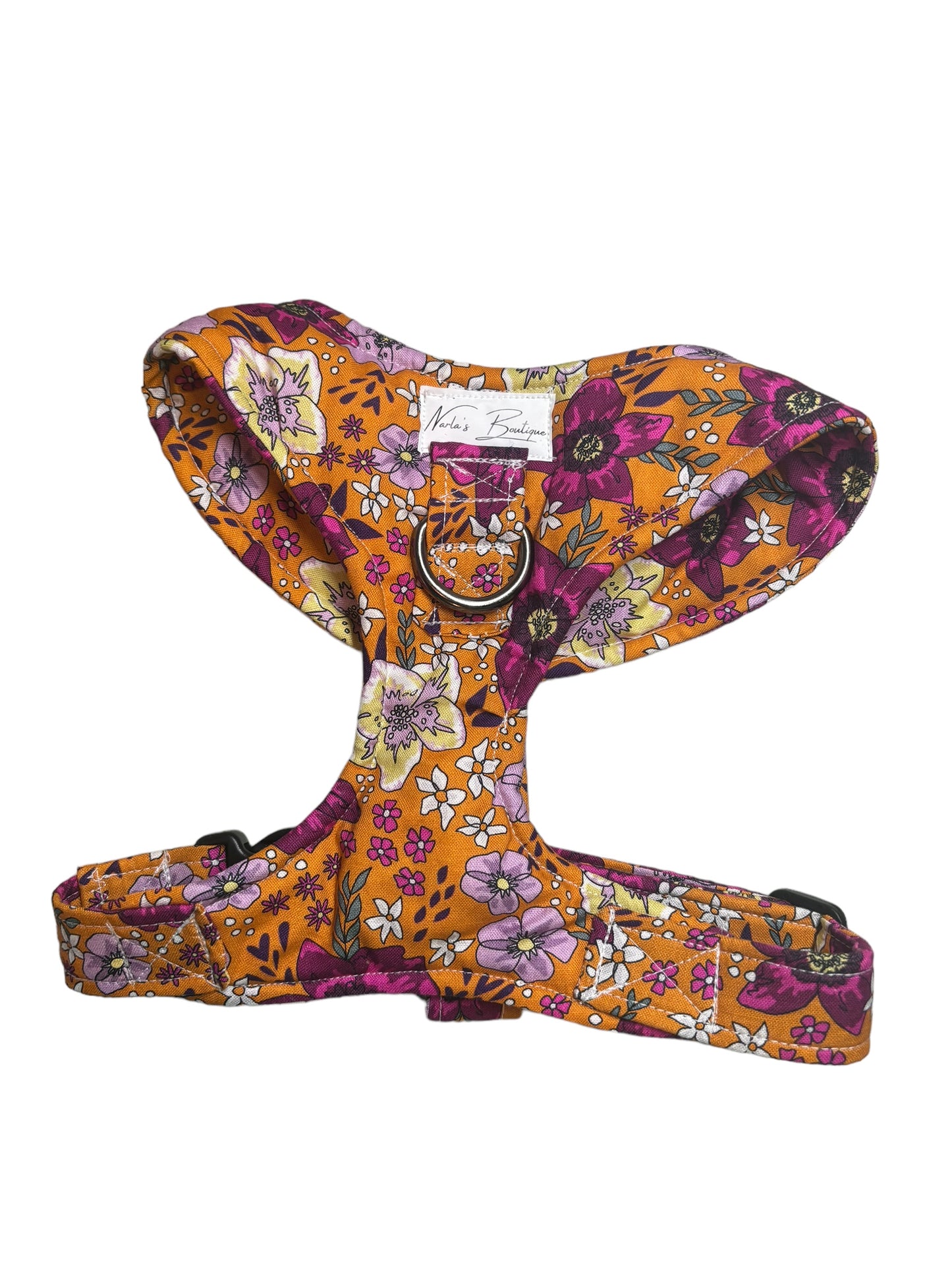 Chest Harness Orange Floral