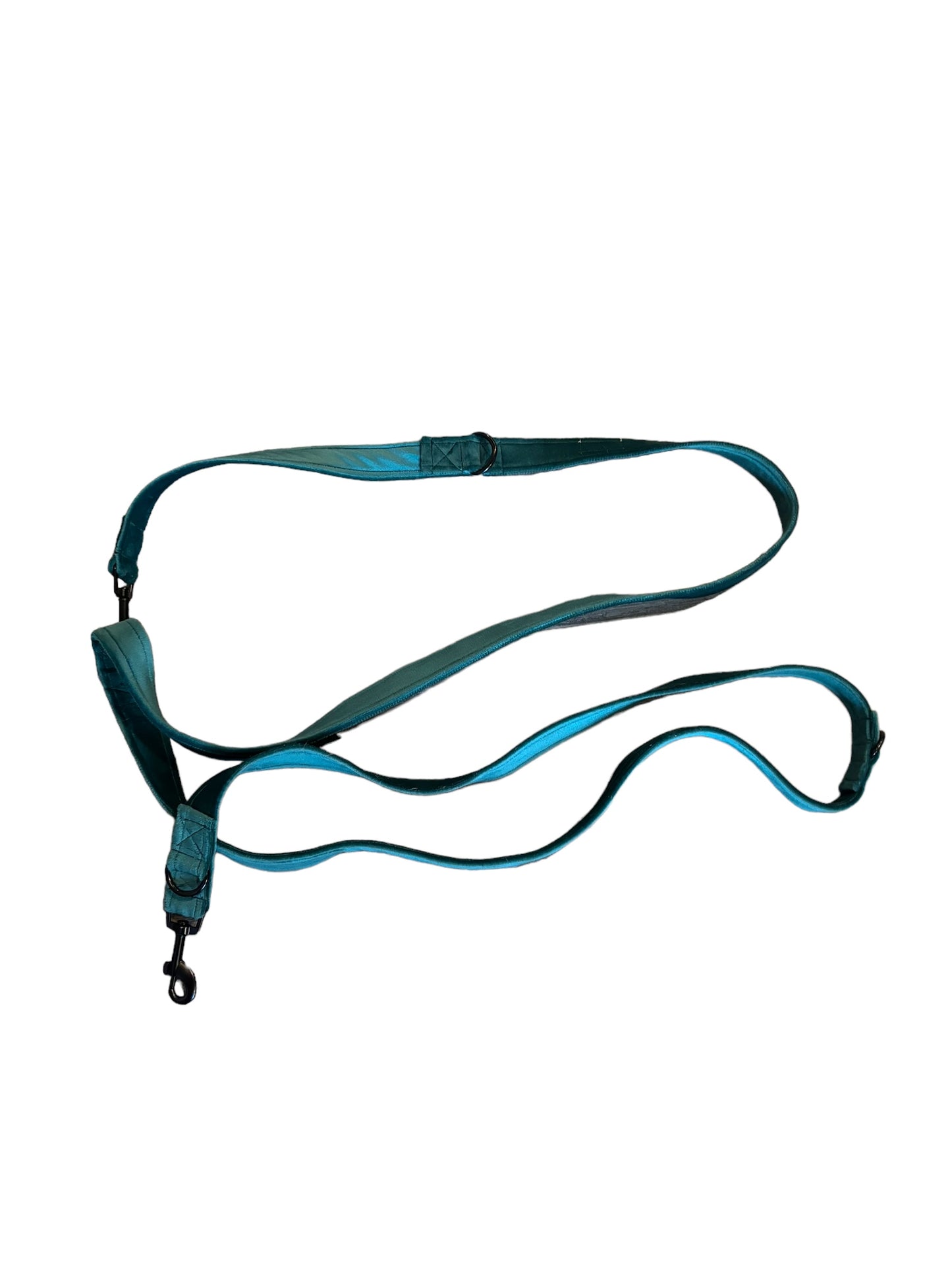 Luxury Velvet Hands-Free Dog Leash - Forrest Green