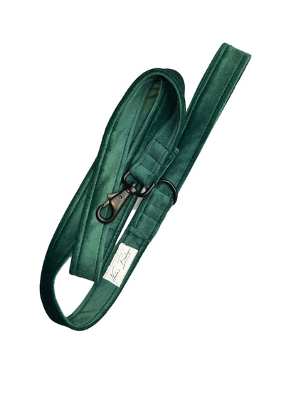 Luxury Green Velvet Dog Lead