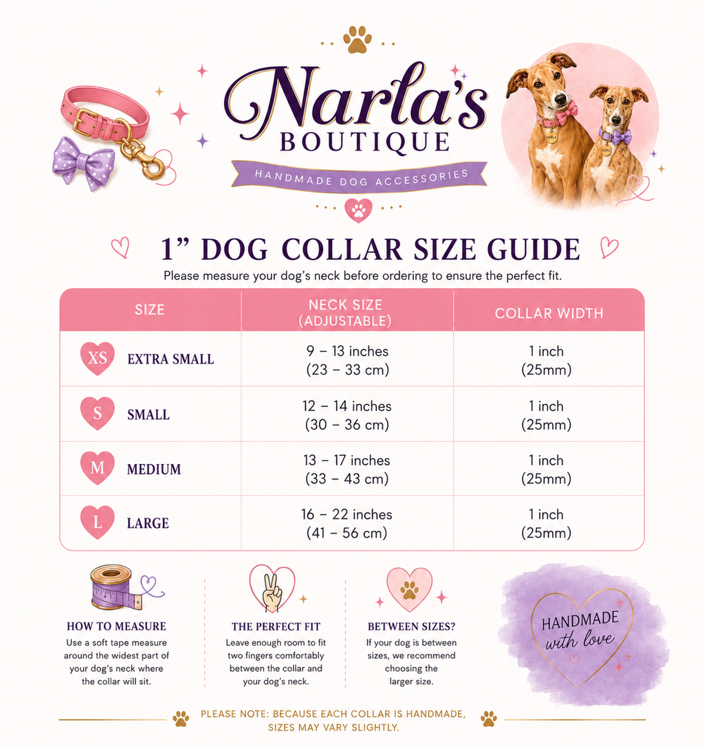 Soft Scuba Waterproof Dog Collar | 1 Inch Wide | Handmade Adjustable Dog Collar
