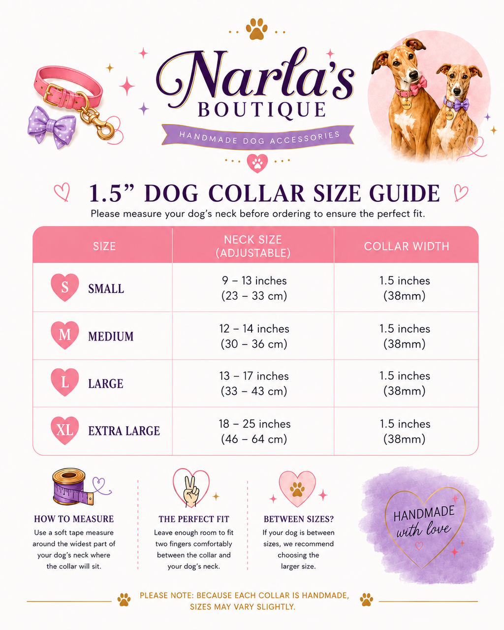 Soft Scuba Waterproof Dog Collar | 1.5 Inch Wide | Handmade Adjustable Dog Collar