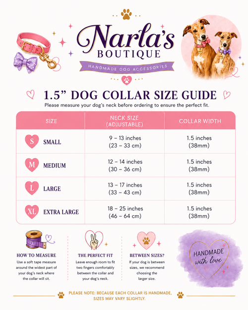 Soft Scuba Waterproof Dog Collar | 1.5 Inch Wide | Handmade Adjustable Dog Collar