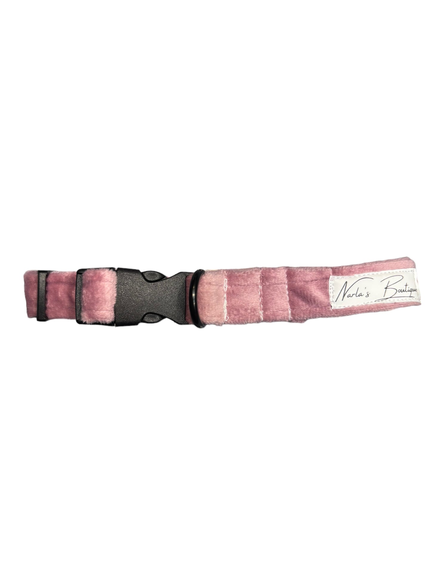 Mini Luxury Pink Velvet Dog Collar