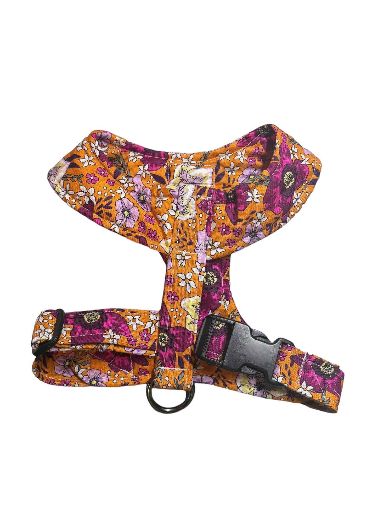 Chest Harness Orange Floral