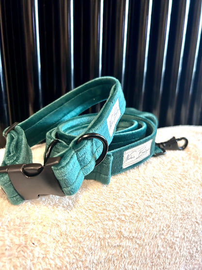 Luxury Green Velvet Dog Lead