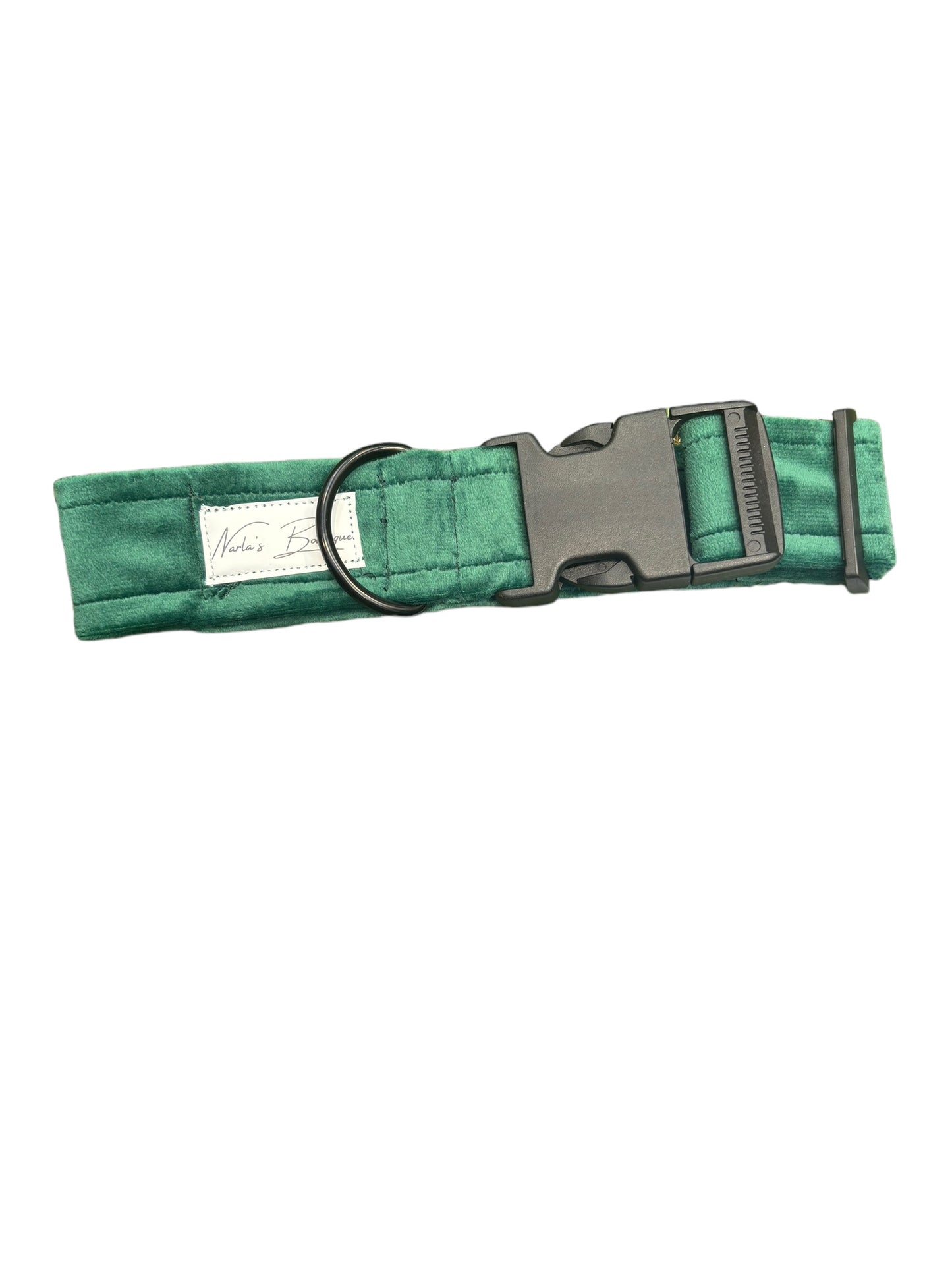 Luxury Green Velvet Dog Collar - 1.5 Inch