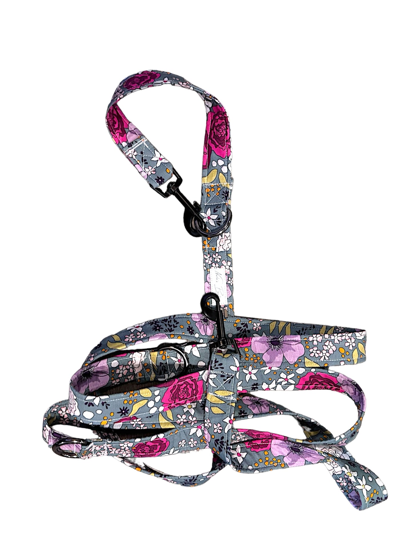 Green Floral Hands-free Dog Leash