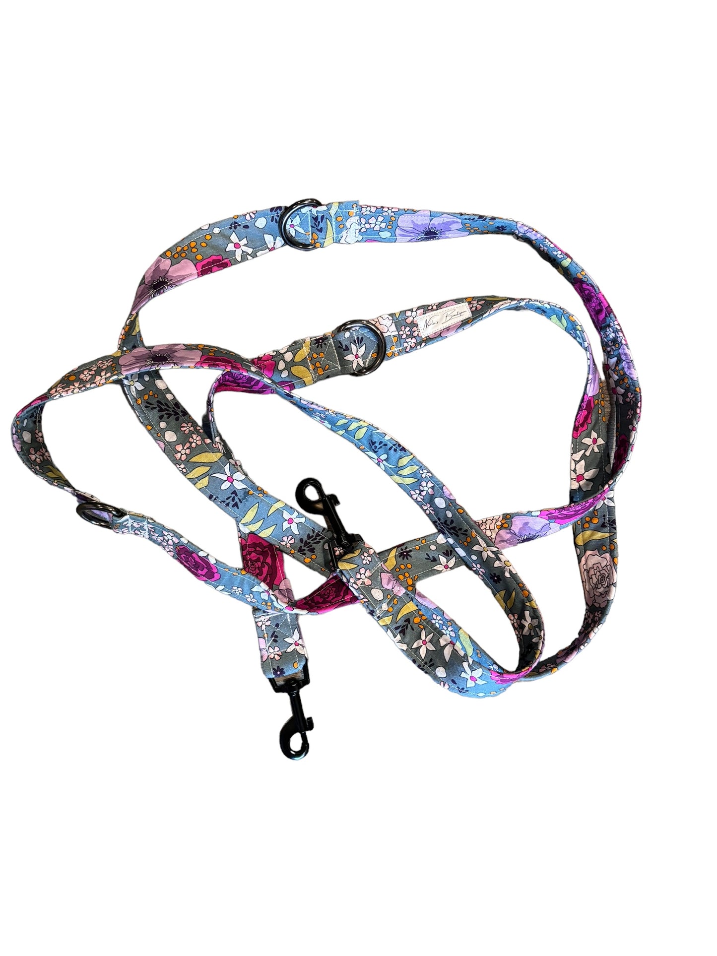 Green Floral Hands-free Dog Leash