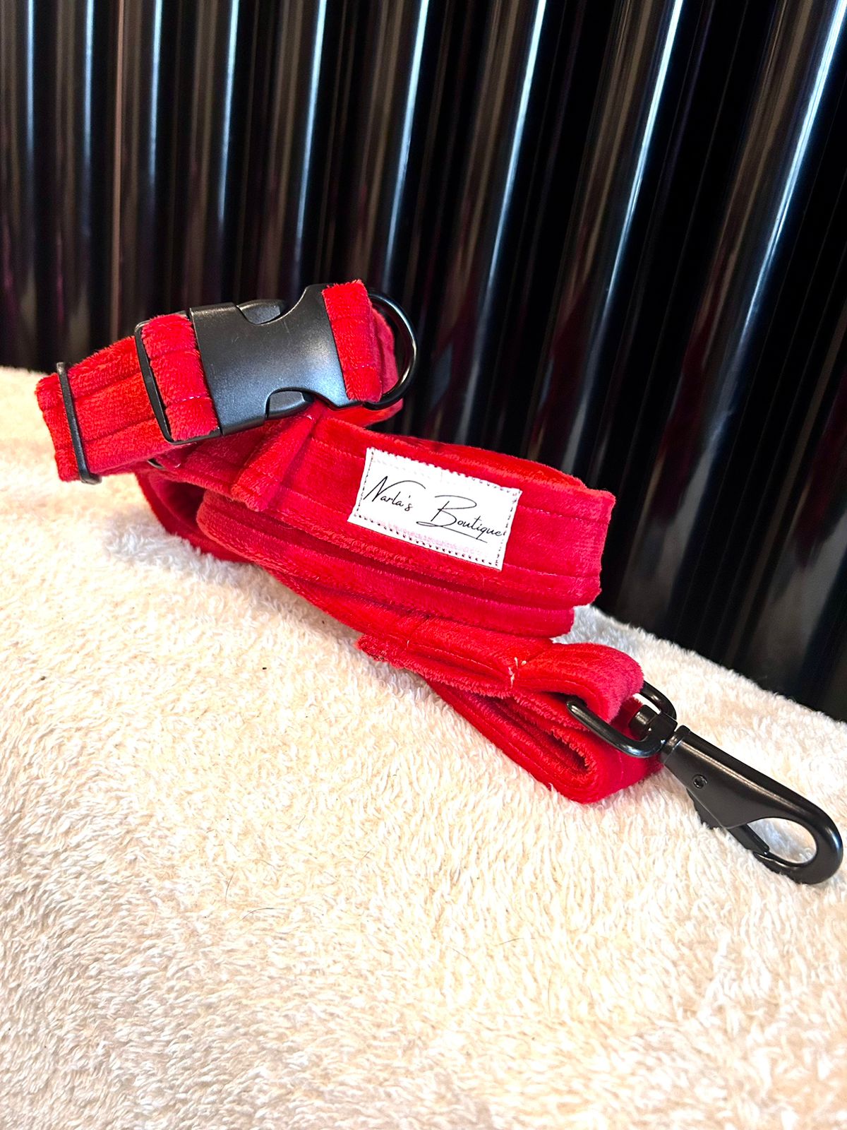 Luxury Red Velvet Dog Lead